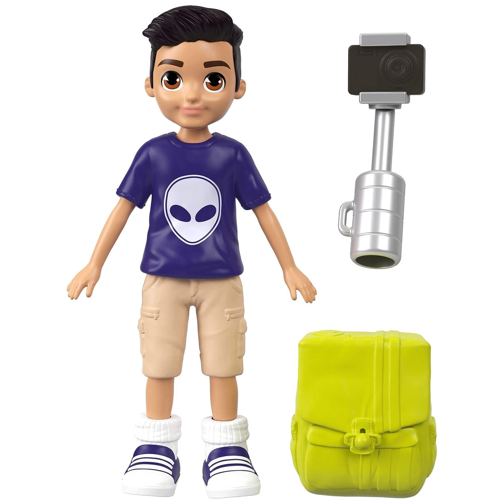 Polly Pocket Nicholas Wells doll in sporty outfit for action play.
