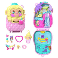 Polly Pocket Pineapple Monkey Compact charm-compartment for small accessories.