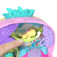 Polly Pocket Pineapple Monkey Compact pool with waterfall lift.