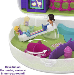 Polly Pocket Rainbow Dream pullout swing adding interactive movement to pretend play.