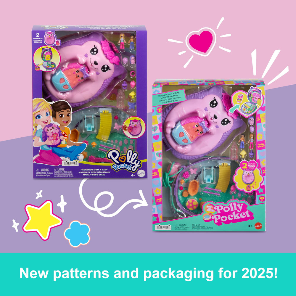 Polly Pocket purse carry strap enables portable play anywhere.