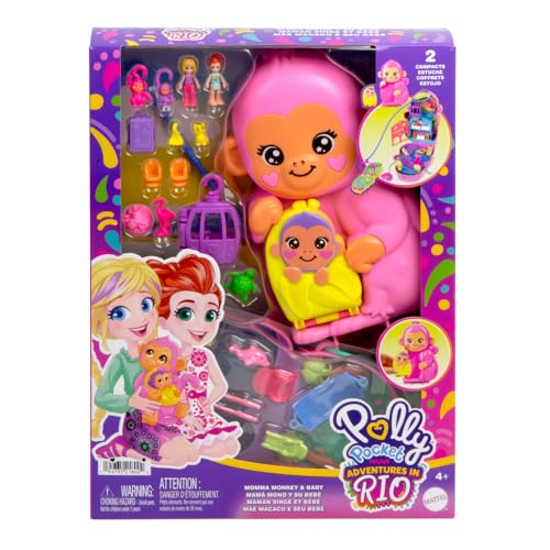 Polly Pocket purse strap enables easy carrying and on the go play.