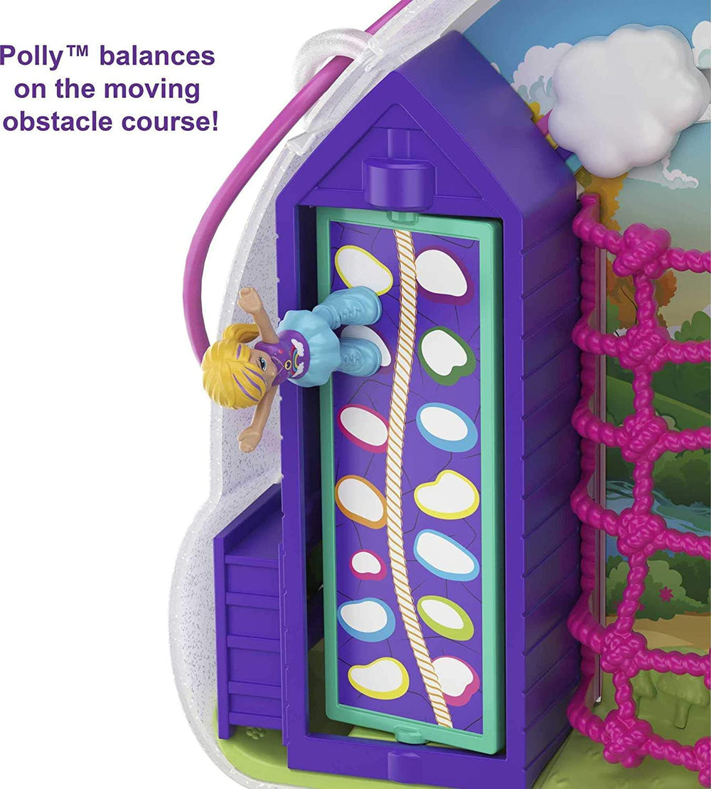 Polly Pocket Rainbow Dream skateboard accessory with rolling wheels for action play.