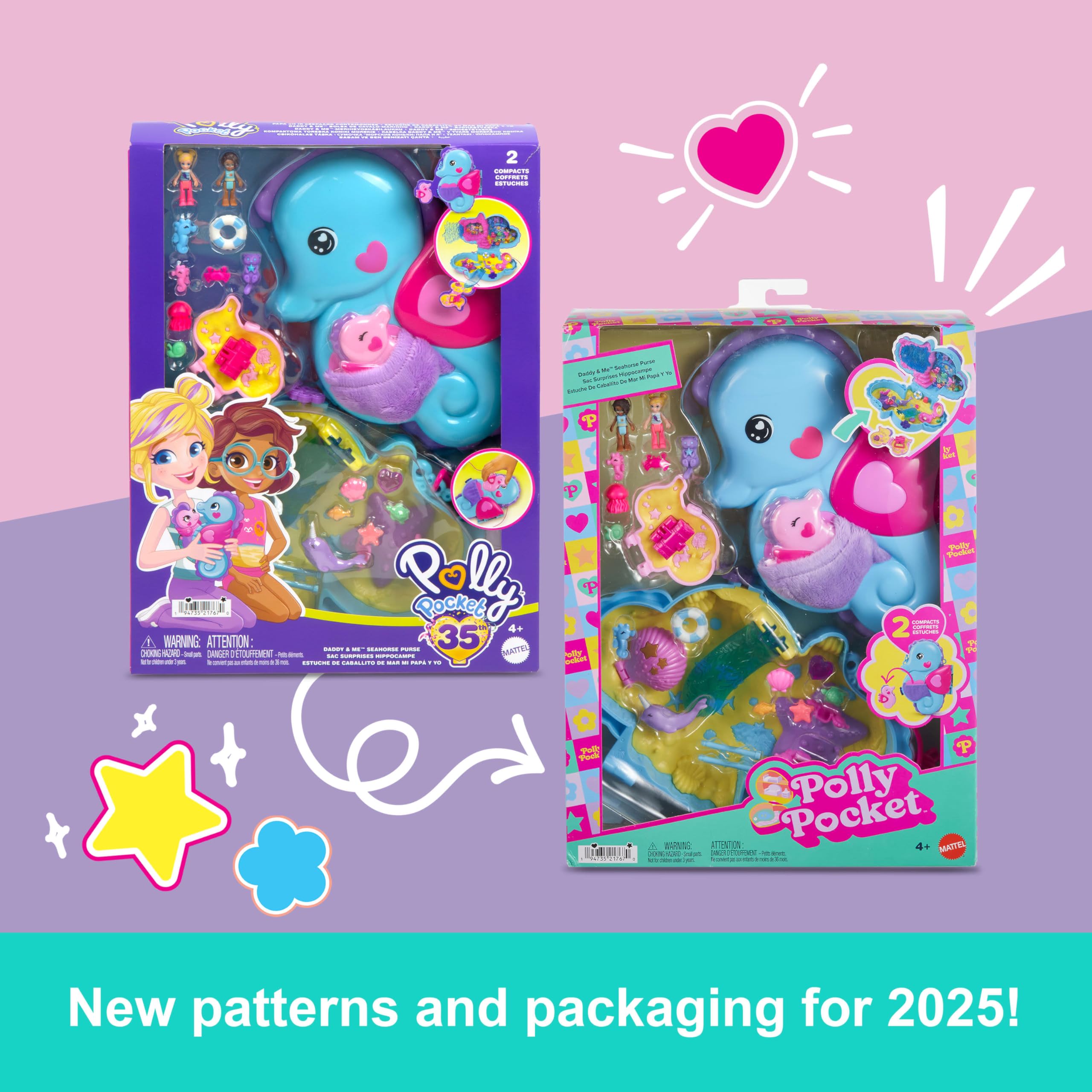 Polly Pocket starfish spin adds motion to ocean playtime.