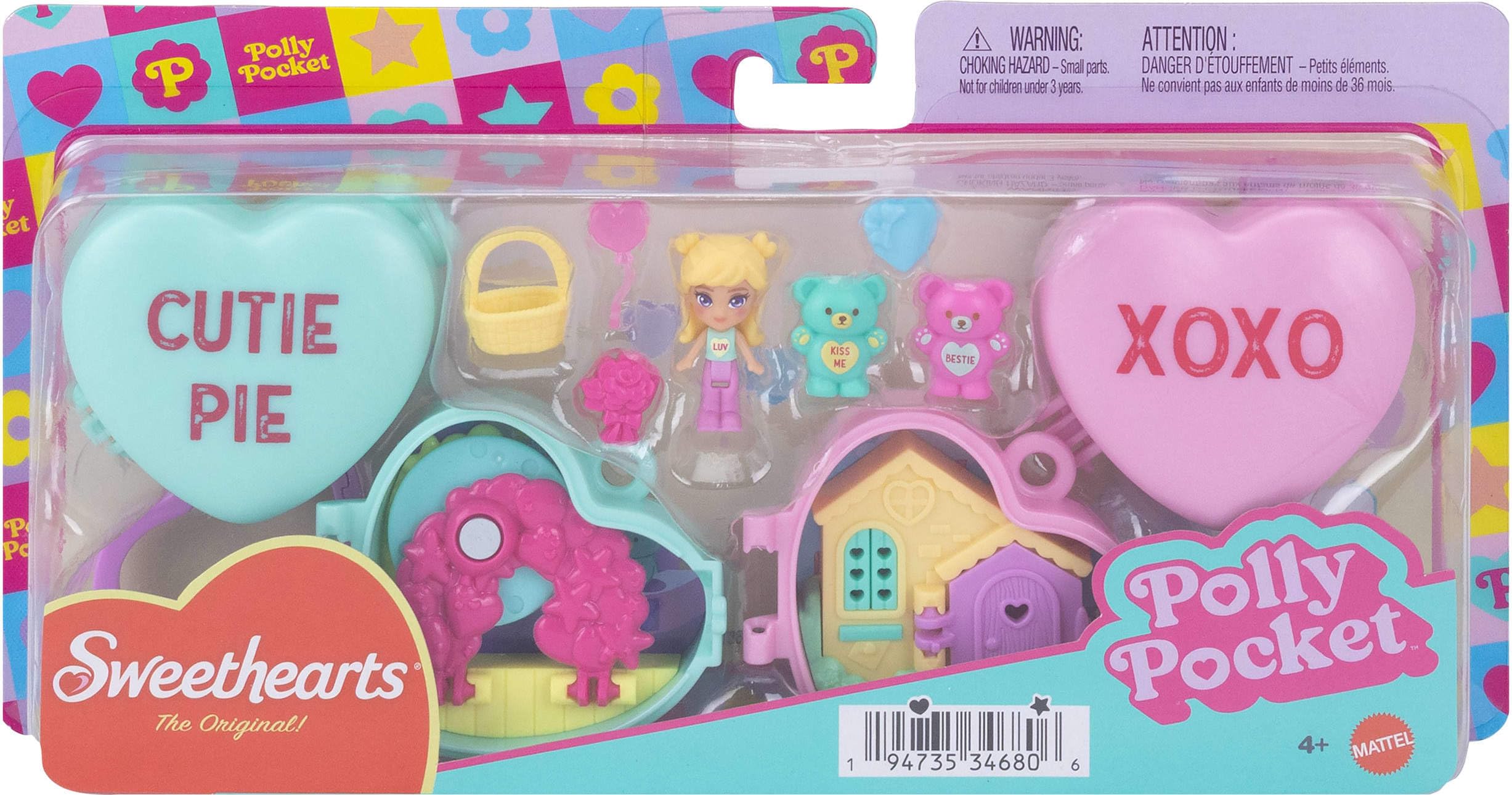 Polly Pocket x Sweethearts keychain-clip makes fun travels and quick display.