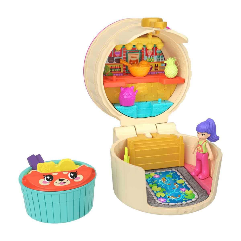 Polly Pocket Tiny Take Out Reveal noodle-cup compact sparks cozy lunch time stories.