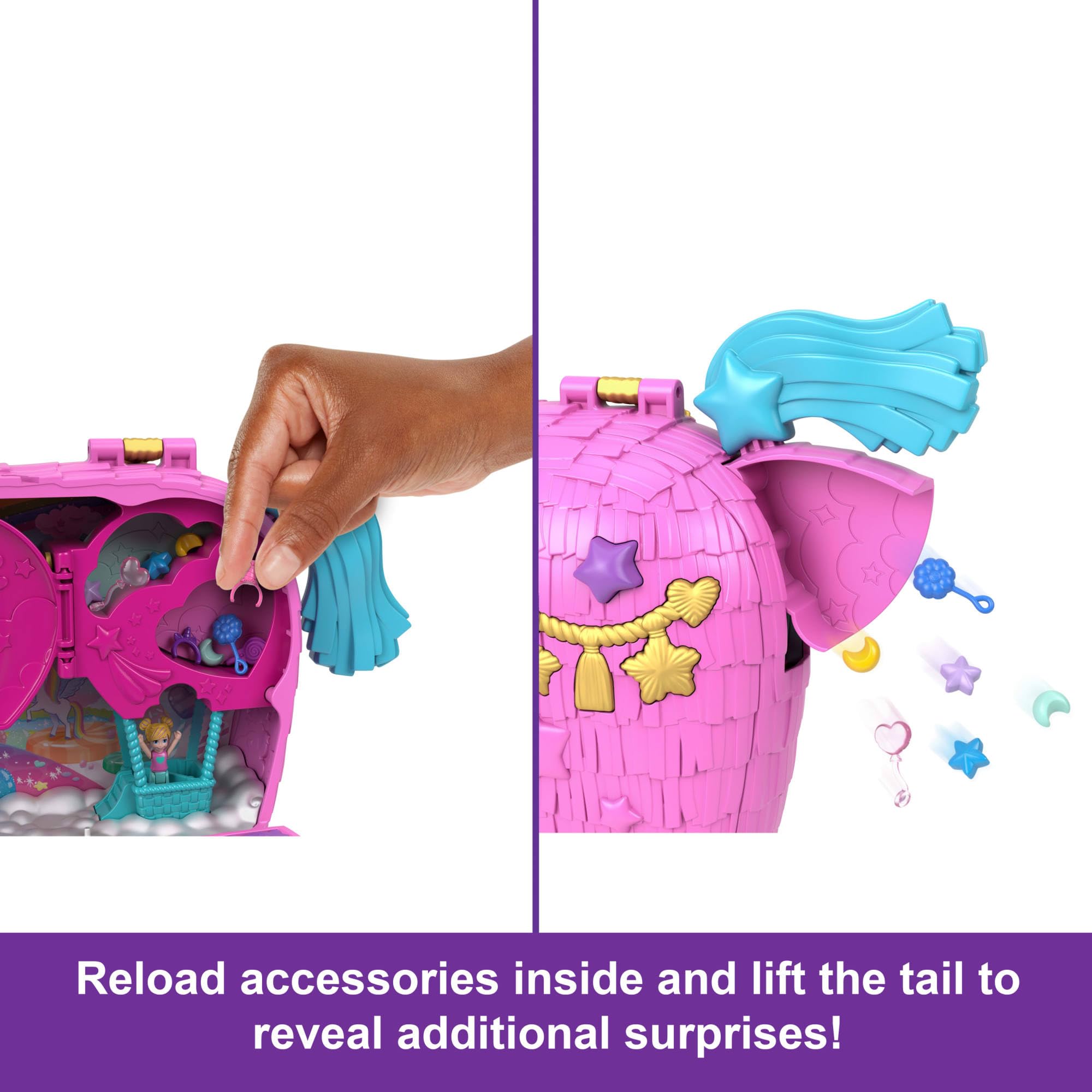 Polly Pocket waterfall storage doubles as a hidden play area.