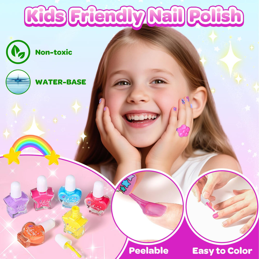 Polokping twenty fake nails ready for quick, sparkly manicure looks.