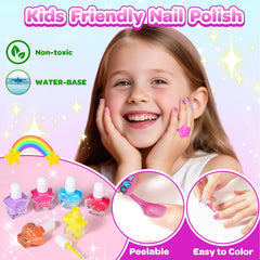 Polokping twenty fake nails ready for quick, sparkly manicure looks.