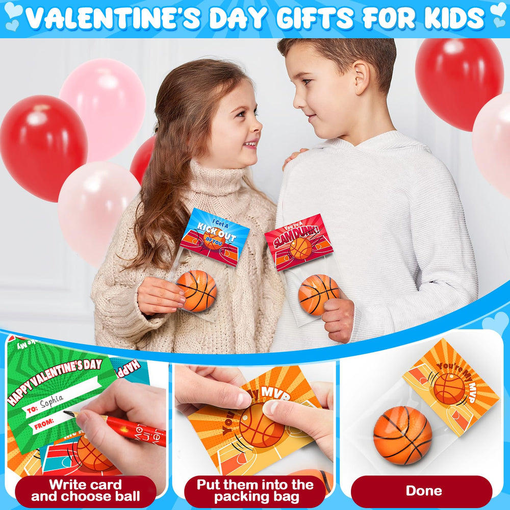 Polokping six sports designs on Valentines cards for kids
