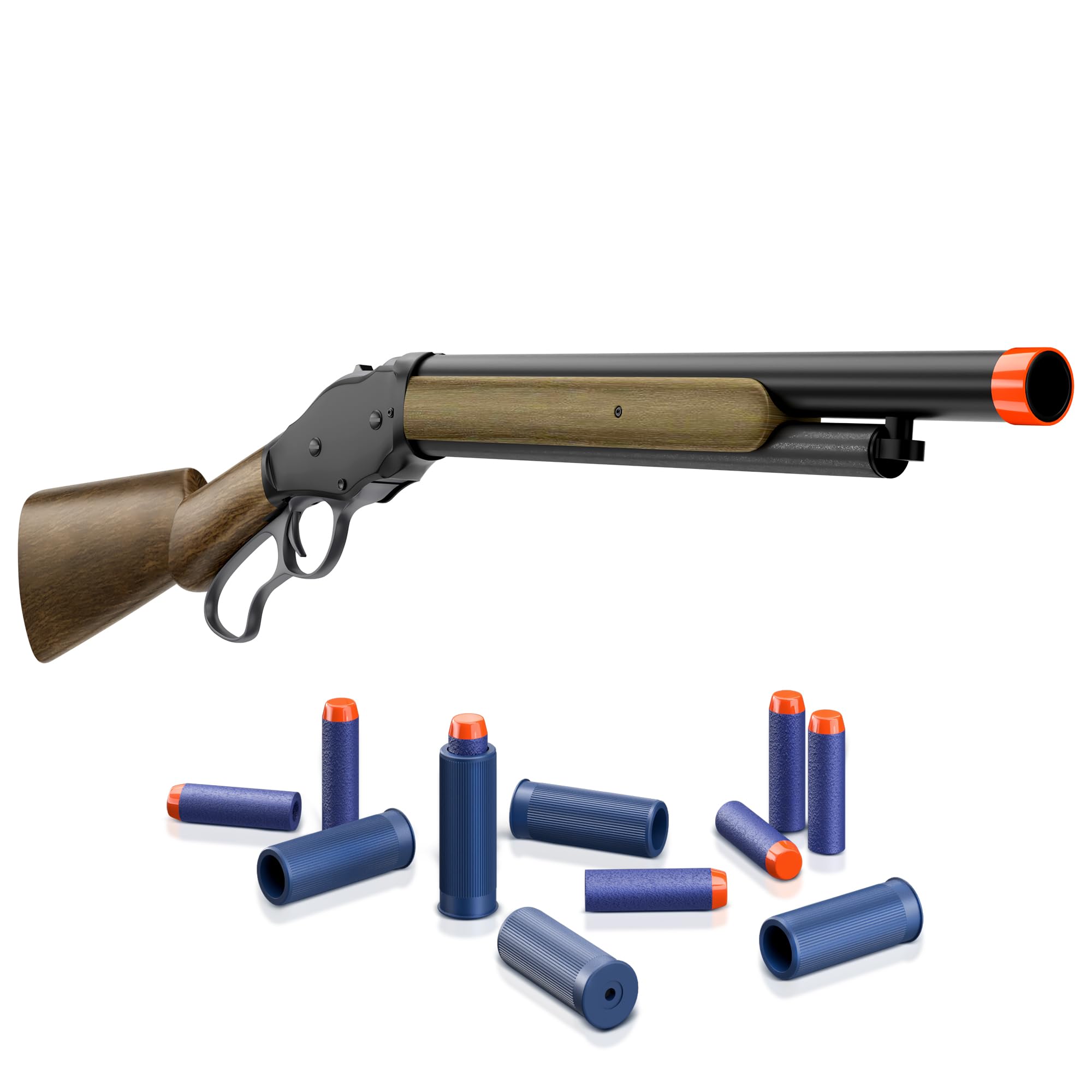 Poloma shell-ejecting toy gun with lever-action for immersive play.