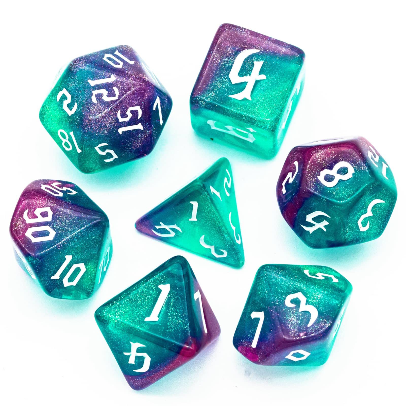 Poludie Acrylic dice material offers durability and smooth rolling.