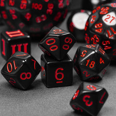 Poludie dice with striking color scheme and clear faces.