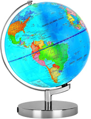 POOCCI 6in1 illuminated globe daytime view shows a bright, clear map for discovery.