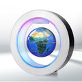 Poojaed floating globe levitation frame hovers mid-air, a striking 4-inch desk decor centerpiece.