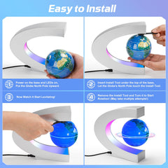 Poojaed Floating Globe rotation delivers extended, captivating desk motion.