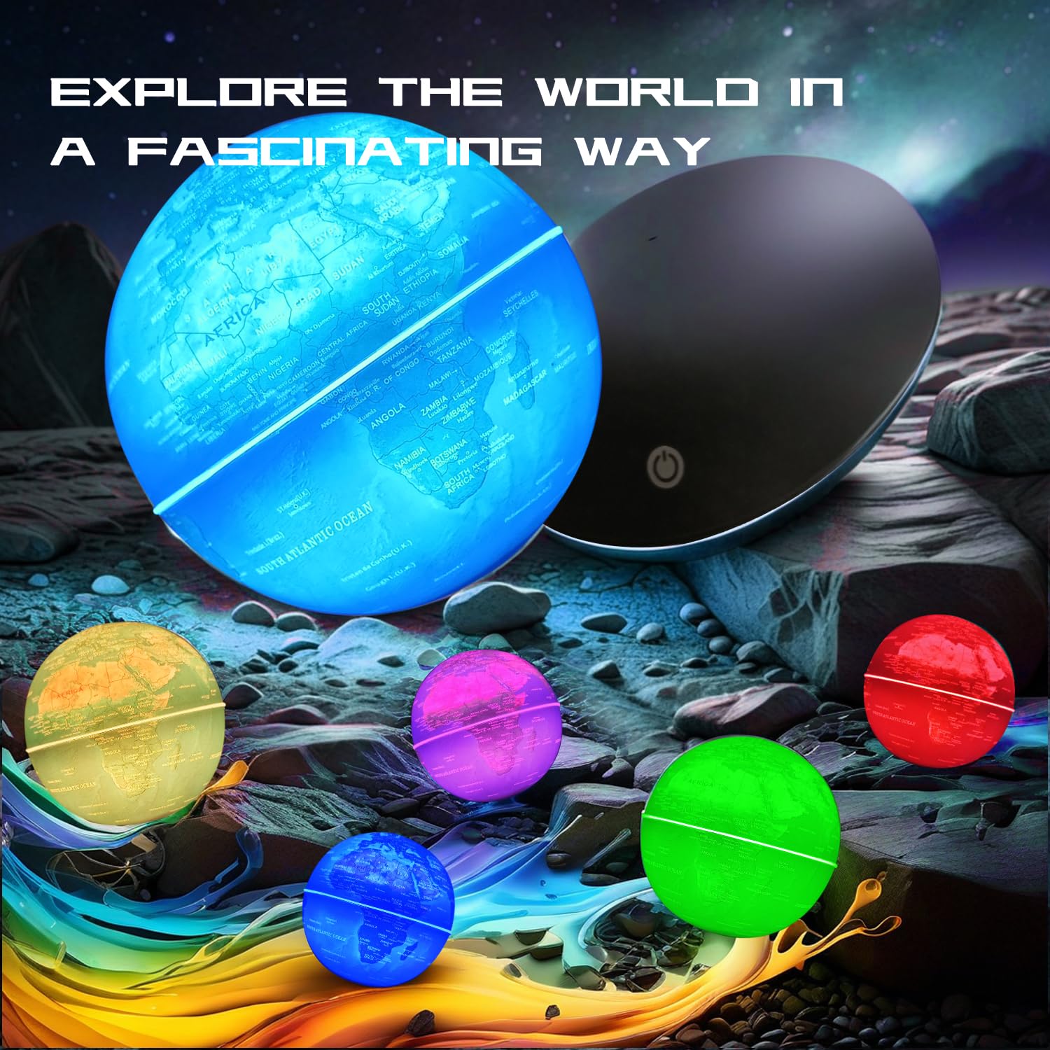 Poojaed gift globe idea suits birthdays, Father's Day, anniversaries.