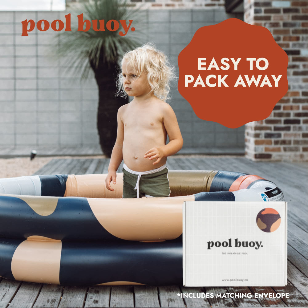 Pool Buoy storage bag included for compact backyard storage.