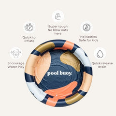 Pool Buoy round pool with ample water depth for family play.