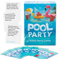 Pool Party waterproof adult game deck ready for poolside laughs.
