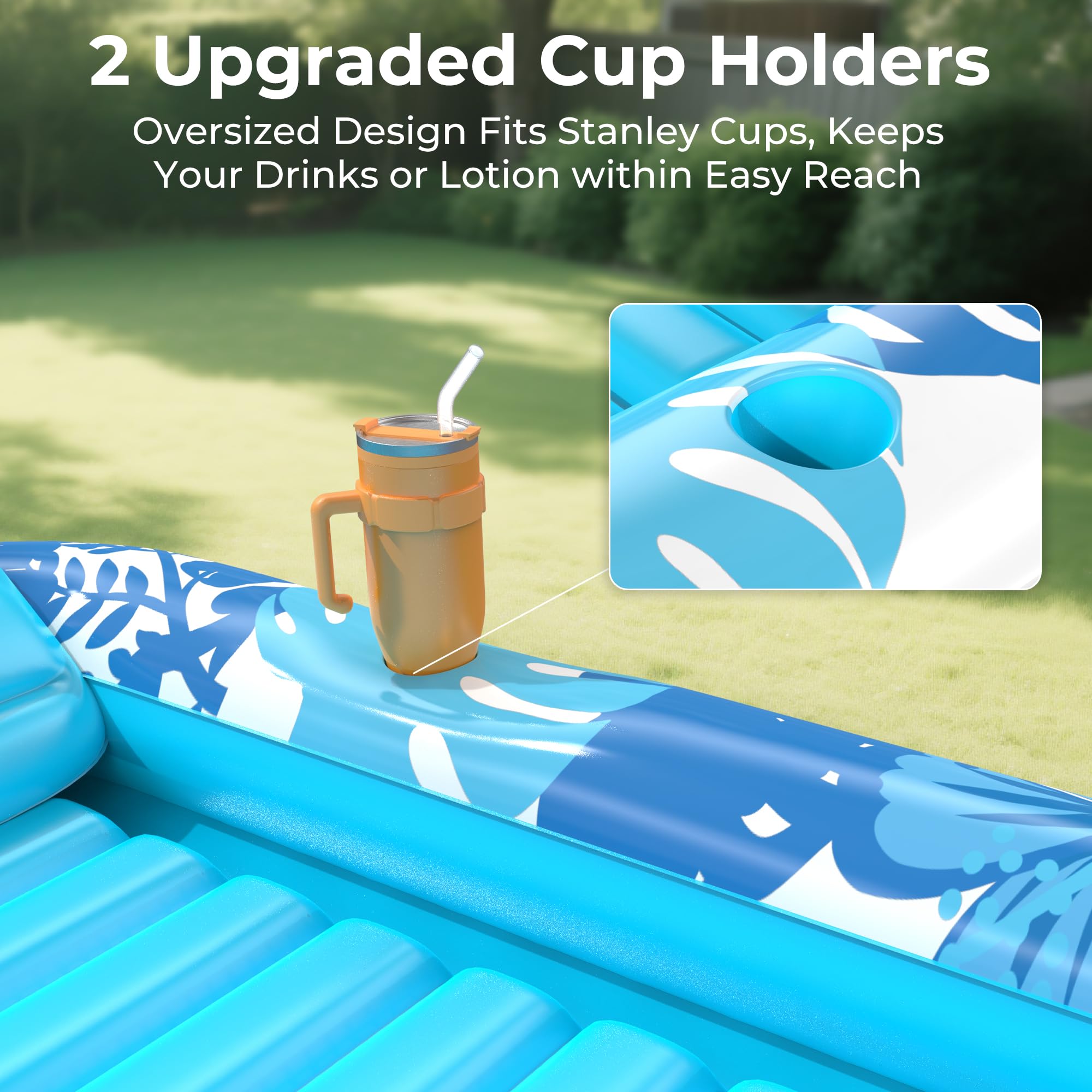 POOLACC anti drift anchor points blue for stable lounging by the water
