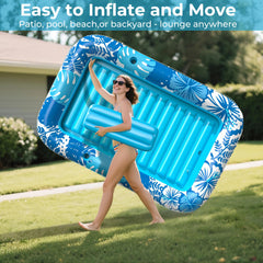 POOLACC complete kit blue includes pillow mat patches and grab line