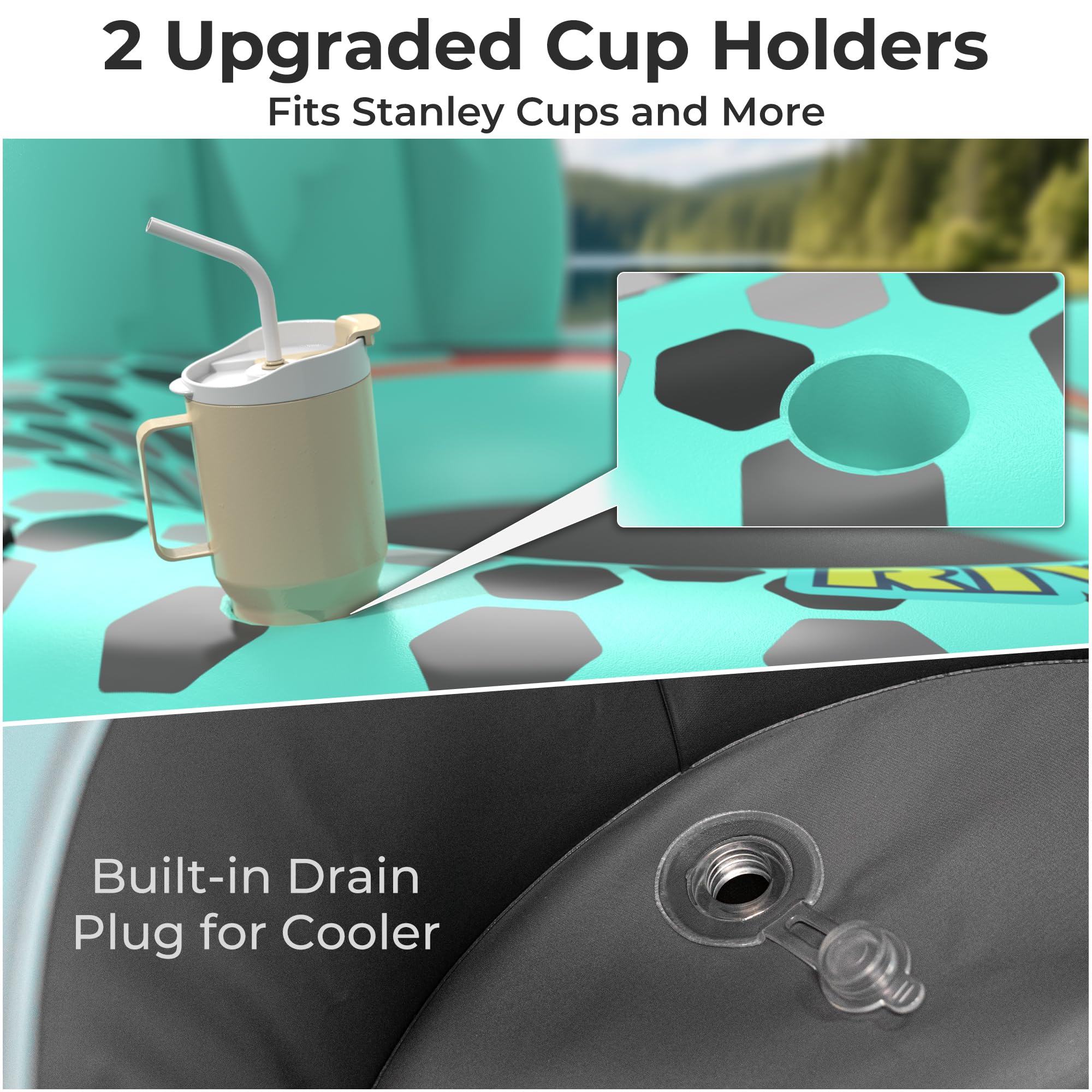 POOLACC Durable handles and grab rope enhance stability during entry and exit.
