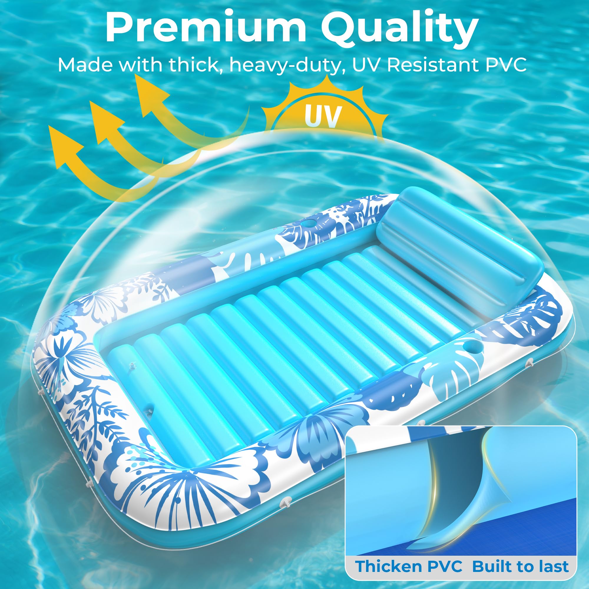 POOLACC fast-inflation system enables quick setup by the water