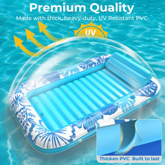 POOLACC fast-inflation system enables quick setup by the water