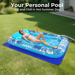 POOLACC lake and pool float doubles as ball pit and lounge blue