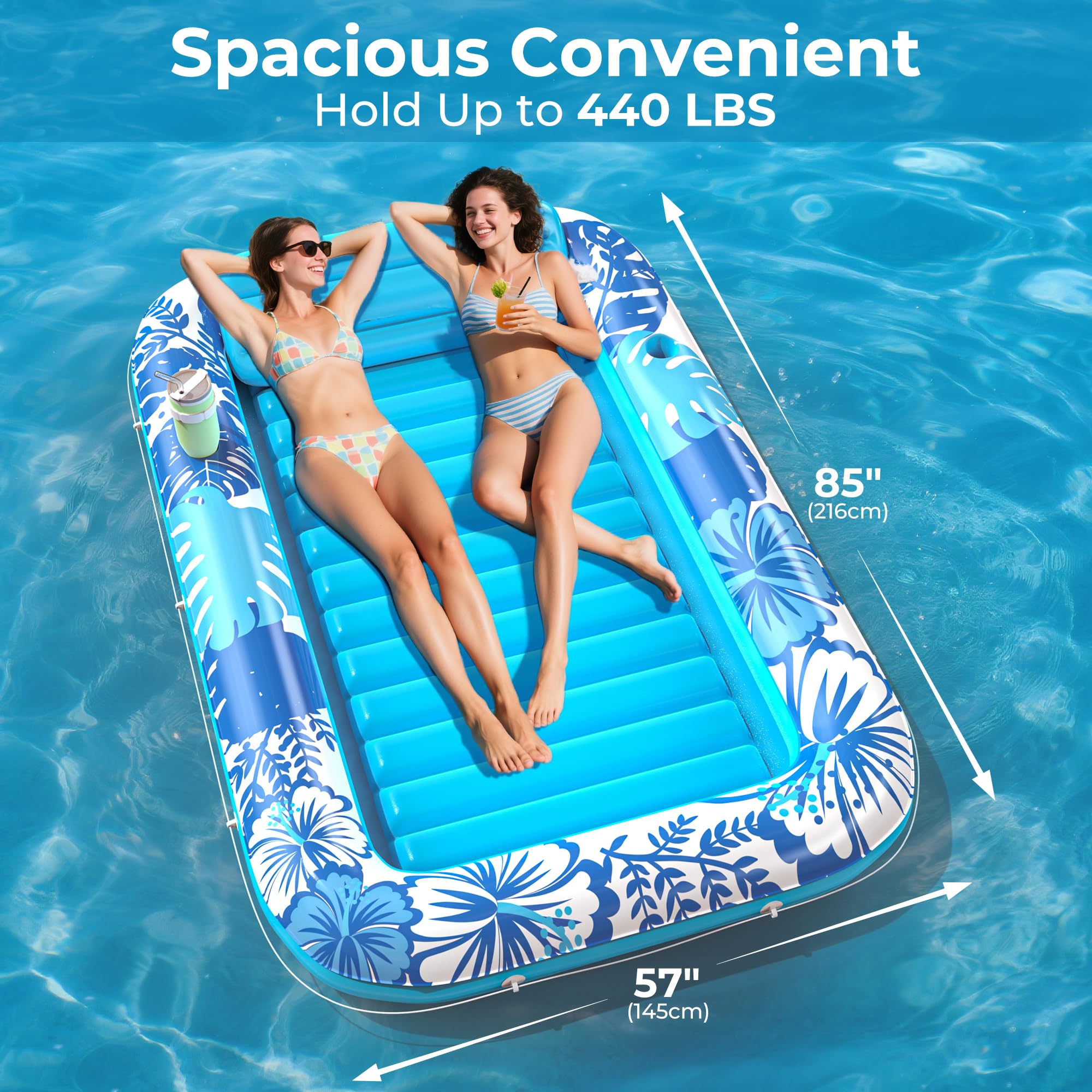 POOLACC oversized cup holders blue keep drinks and essentials close
