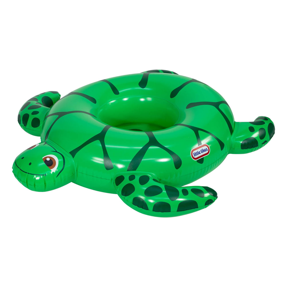 Poolcandy Little Tikes Timmy Turtle pool float close-up highlighting the built-in seat for safe water play