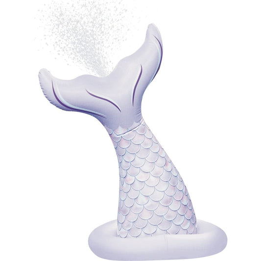 PoolCandy Mermaid Tail Sprinkler, tall splash feature for outdoor fun and parties