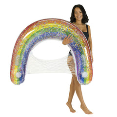 PoolCandy Sun Chair Rainbow Haze glows as colors dance around you while lounging