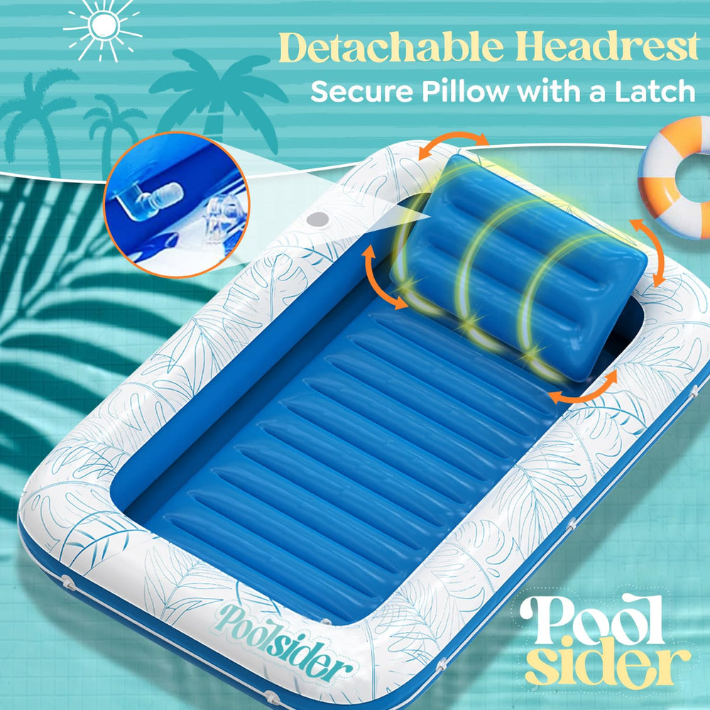 POOLSIDER tanning float designed for backyard sun sessions