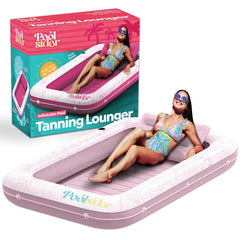 POOLSIDER premium tanning pool lounger in 71x48in size for full-body sunbathing