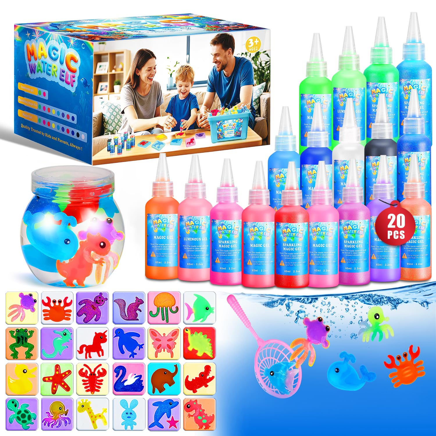 Poonoo Crafts 25-mold set for endless aqua pet creations