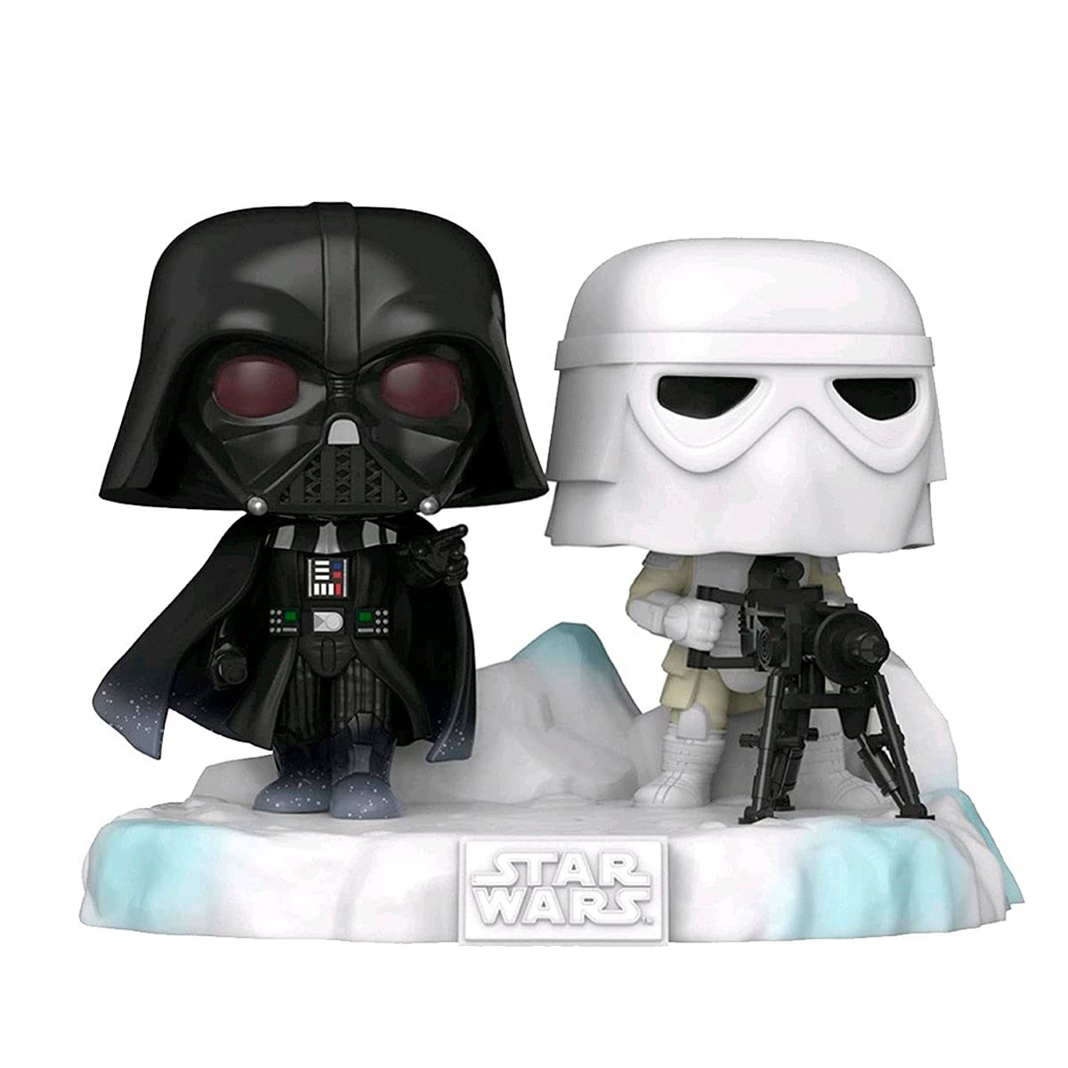 Close-up of Darth Vader helmet detail on POP Deluxe figure.