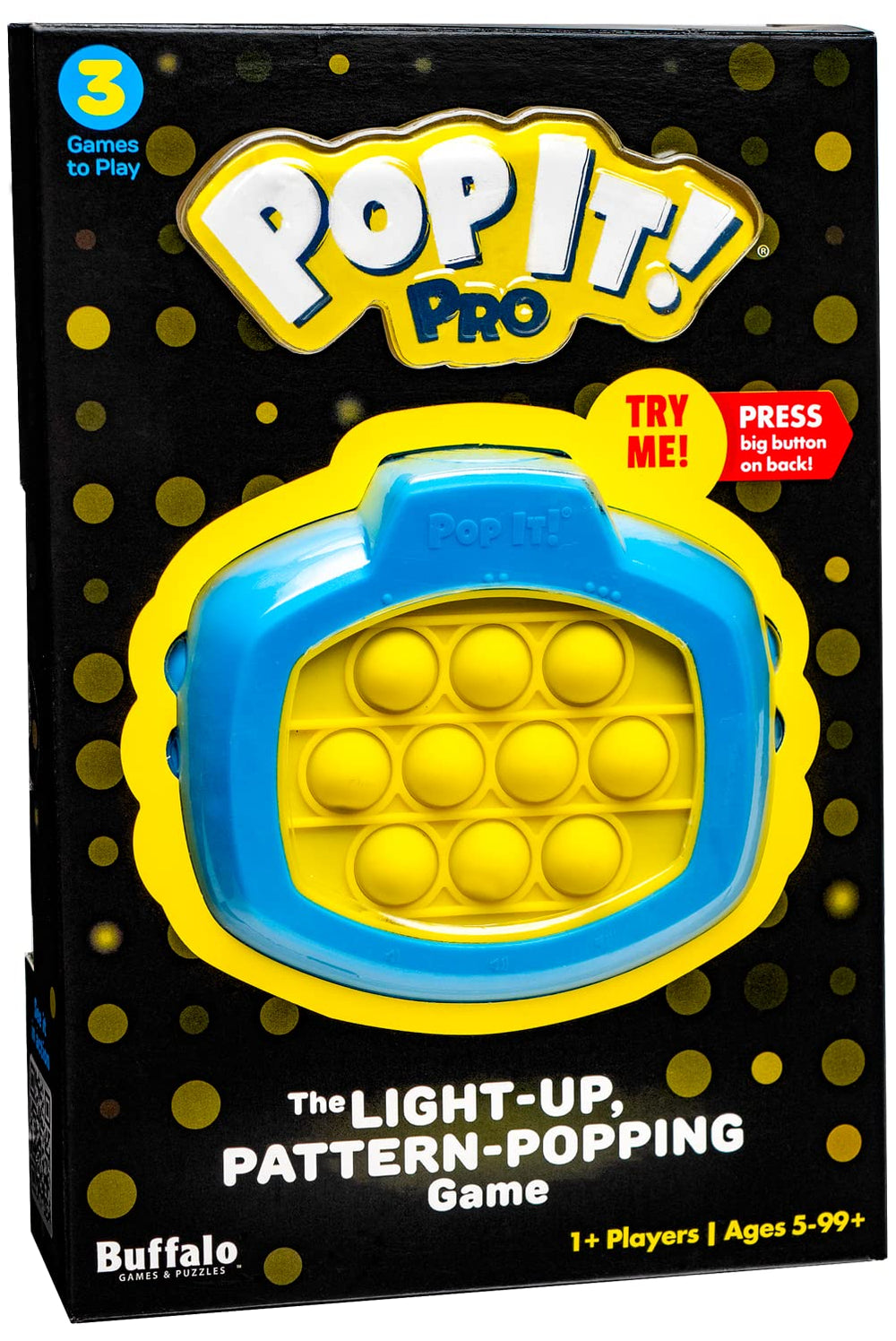 Pop It! Pro lights up glowing bubbles for captivating solo play.