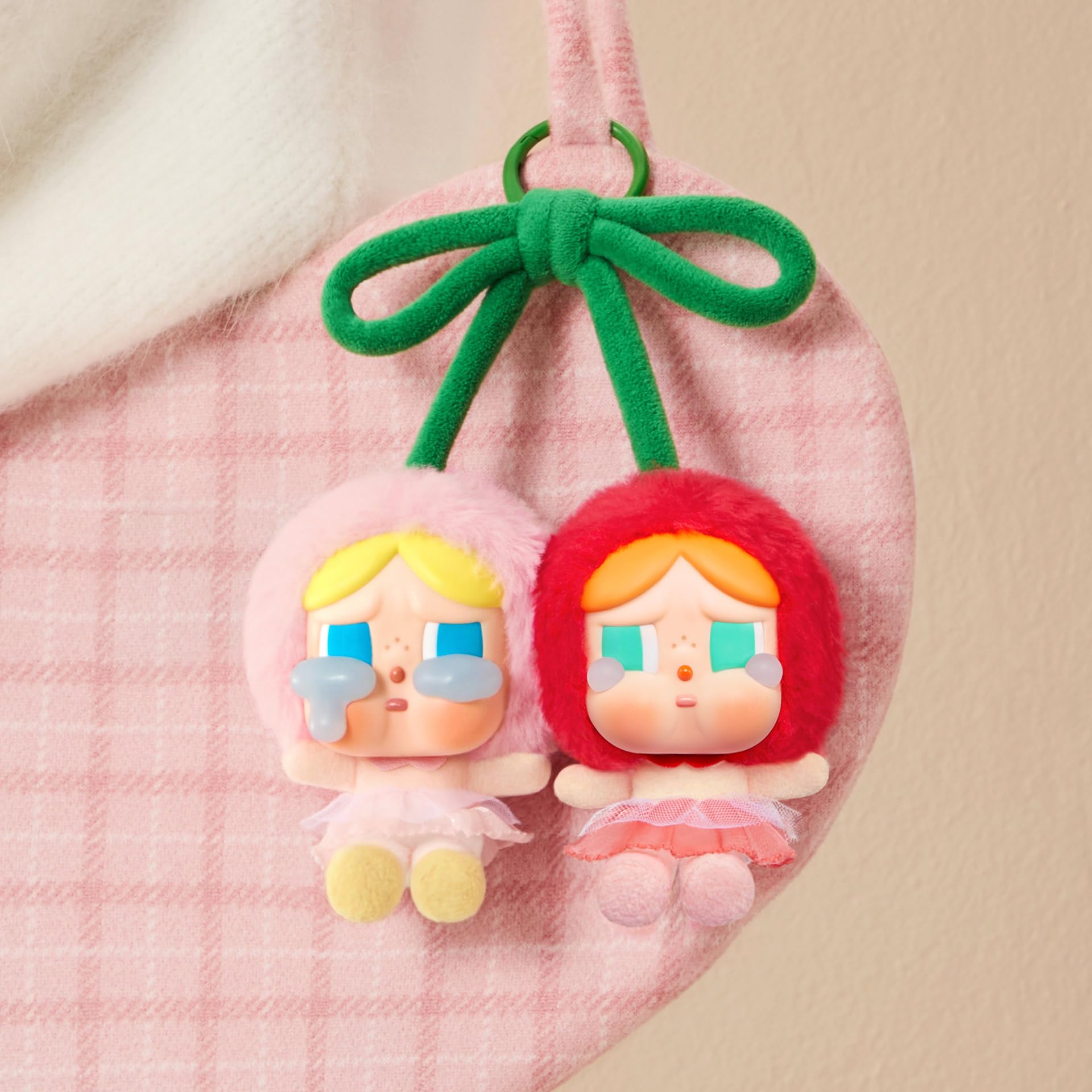 POP MART Crybaby Love You Cherry Much desk decor scene, bright accent for modern interiors.