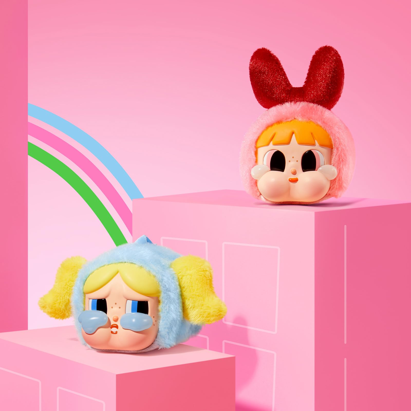 POP MART Crybaby Powerpuff plush gift idea in a compact collectible package.