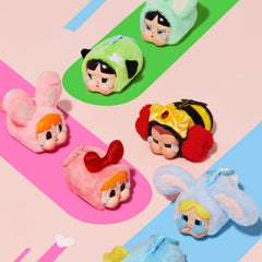 POP MART Crybaby Powerpuff plush blind box design demonstrates the random figure appeal.