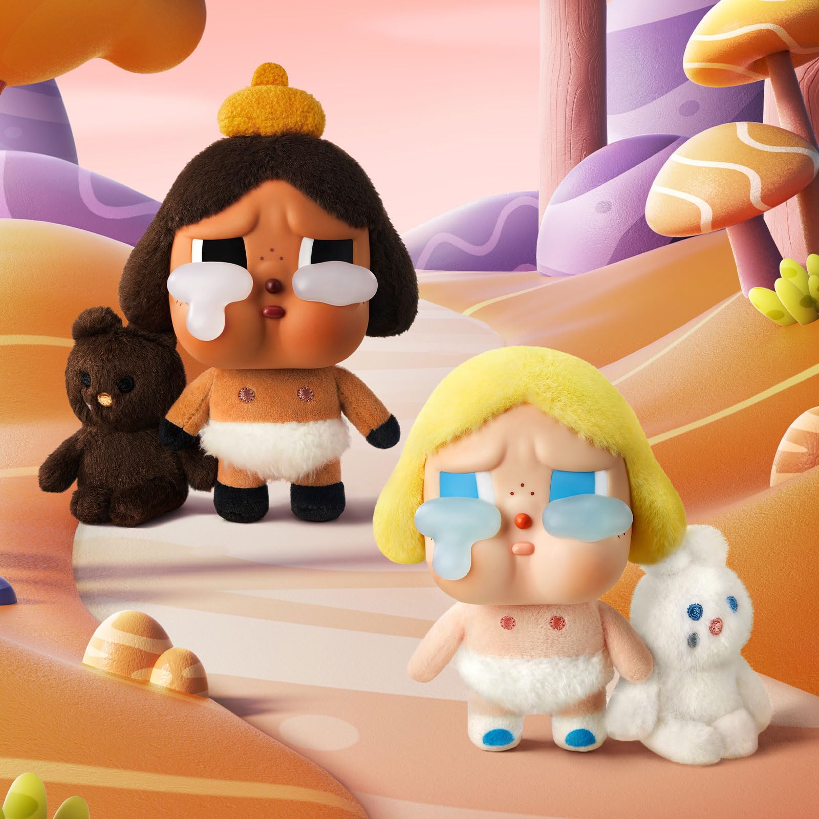 POP MART Crybaby Tears Factory five-point-one-two inches tall and crafted with care