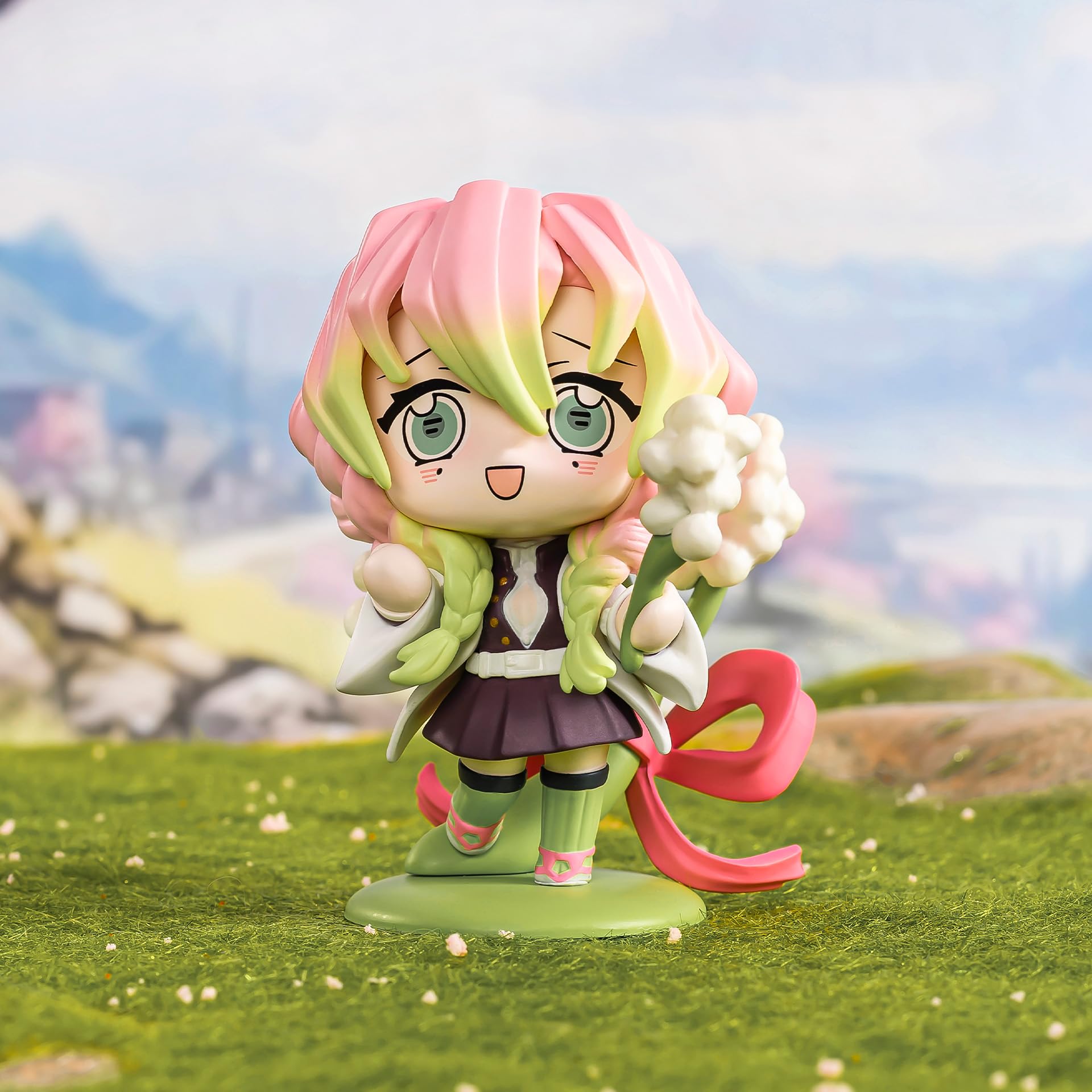 POP MART Demon Slayer Birth Flower Series figure 6 enhances display on shelves