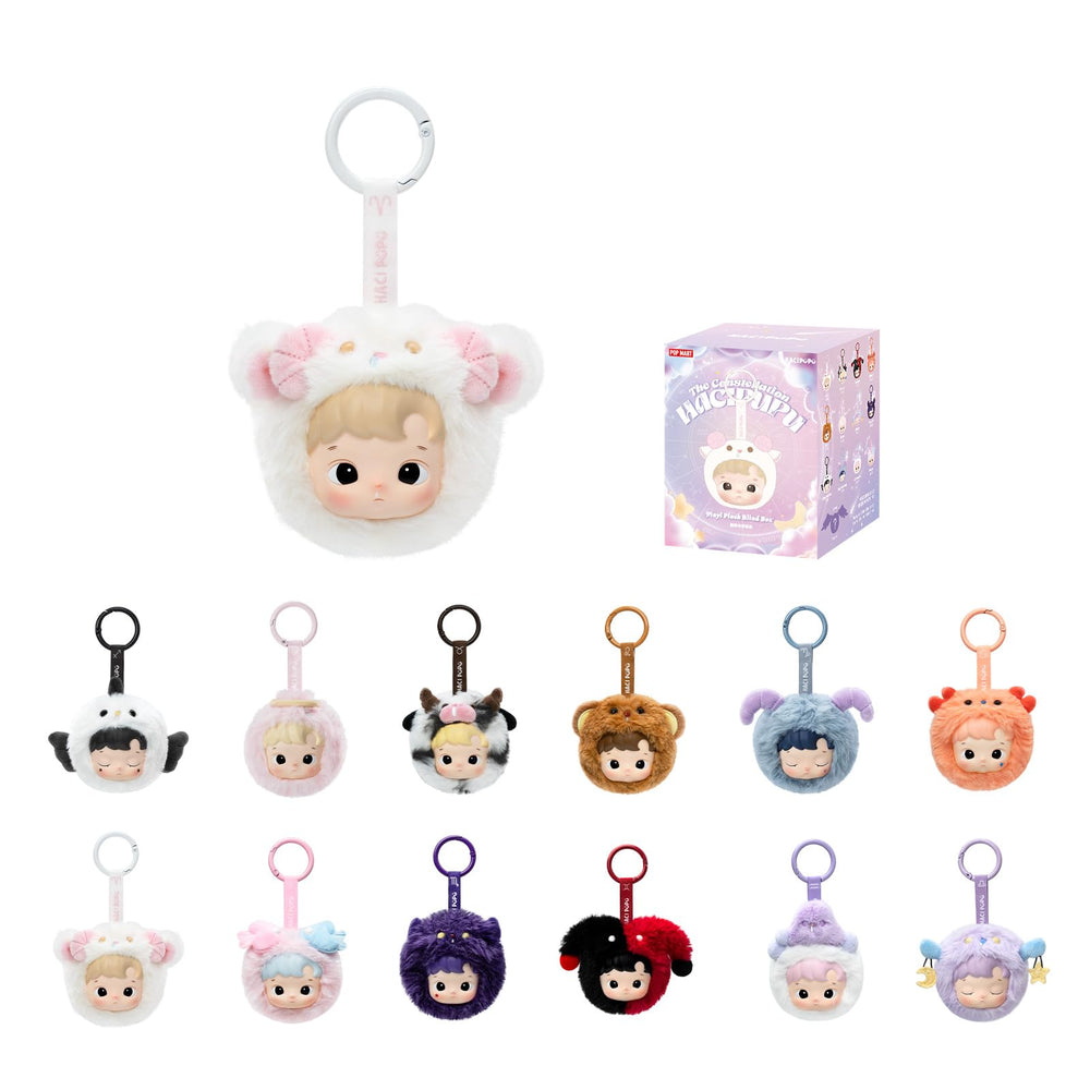 POP MART HACIPUPU Constellation blind box reveals a collectible figure for display.