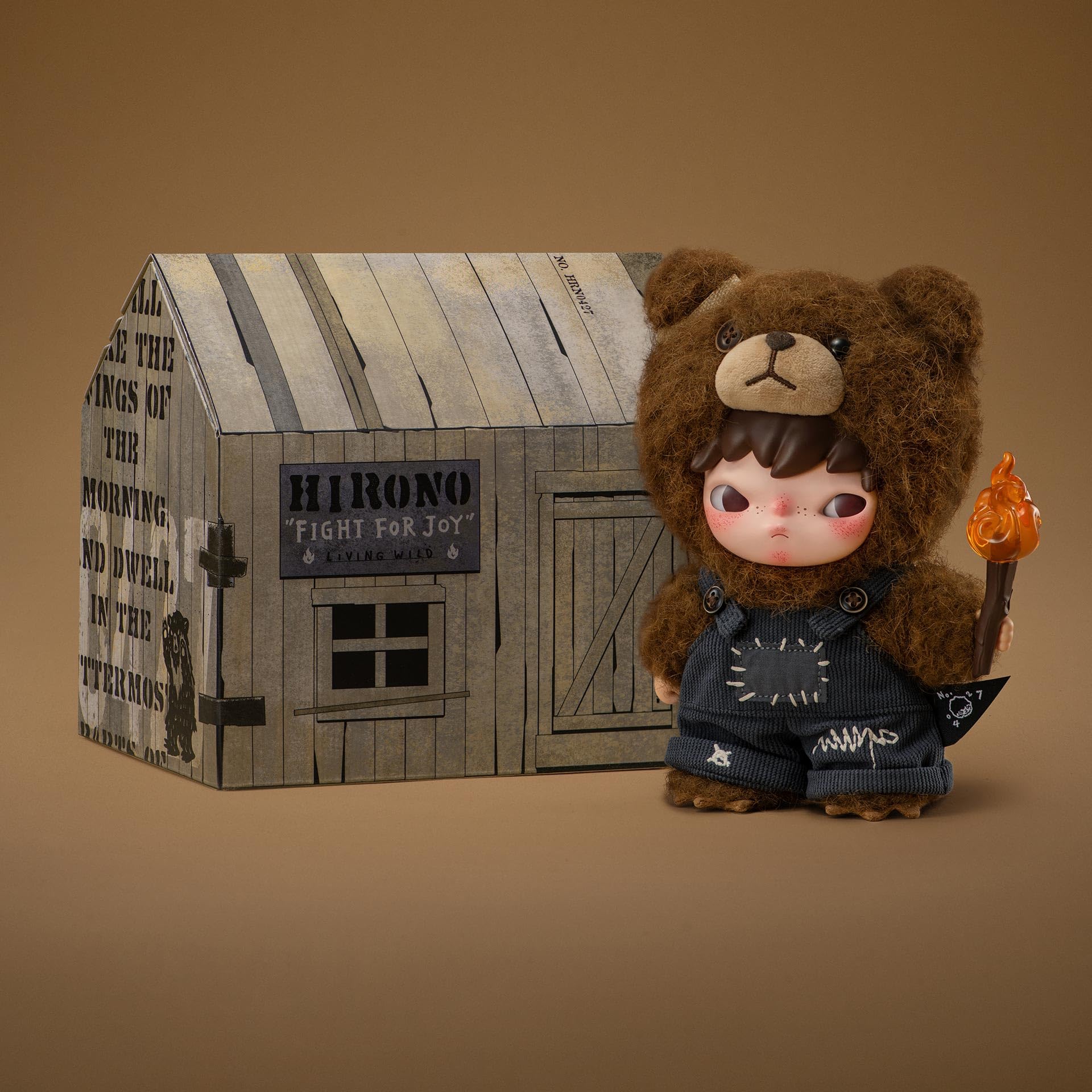 POP MART Hirono Living plush doll, side view, ideal desk decor and playful room accents
