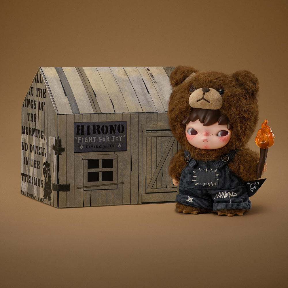 POP MART Hirono Living plush doll, side view, ideal desk decor and playful room accents