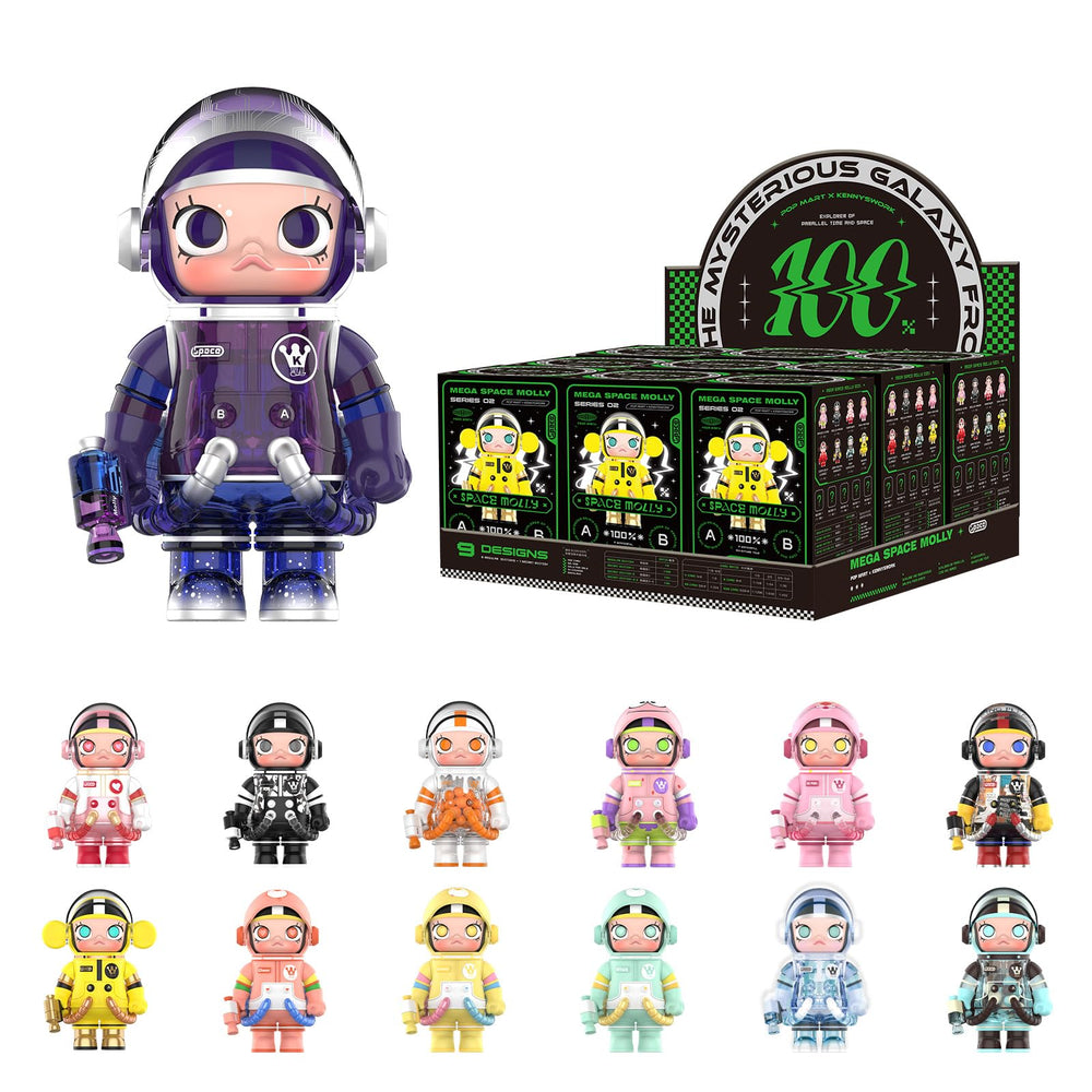 POP MART Mega Space Molly front view for compact desk decor and collection.