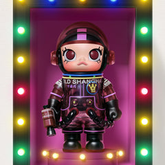 POP MART Mega Space Molly Series4 PVC material detail emphasizes durability and color.