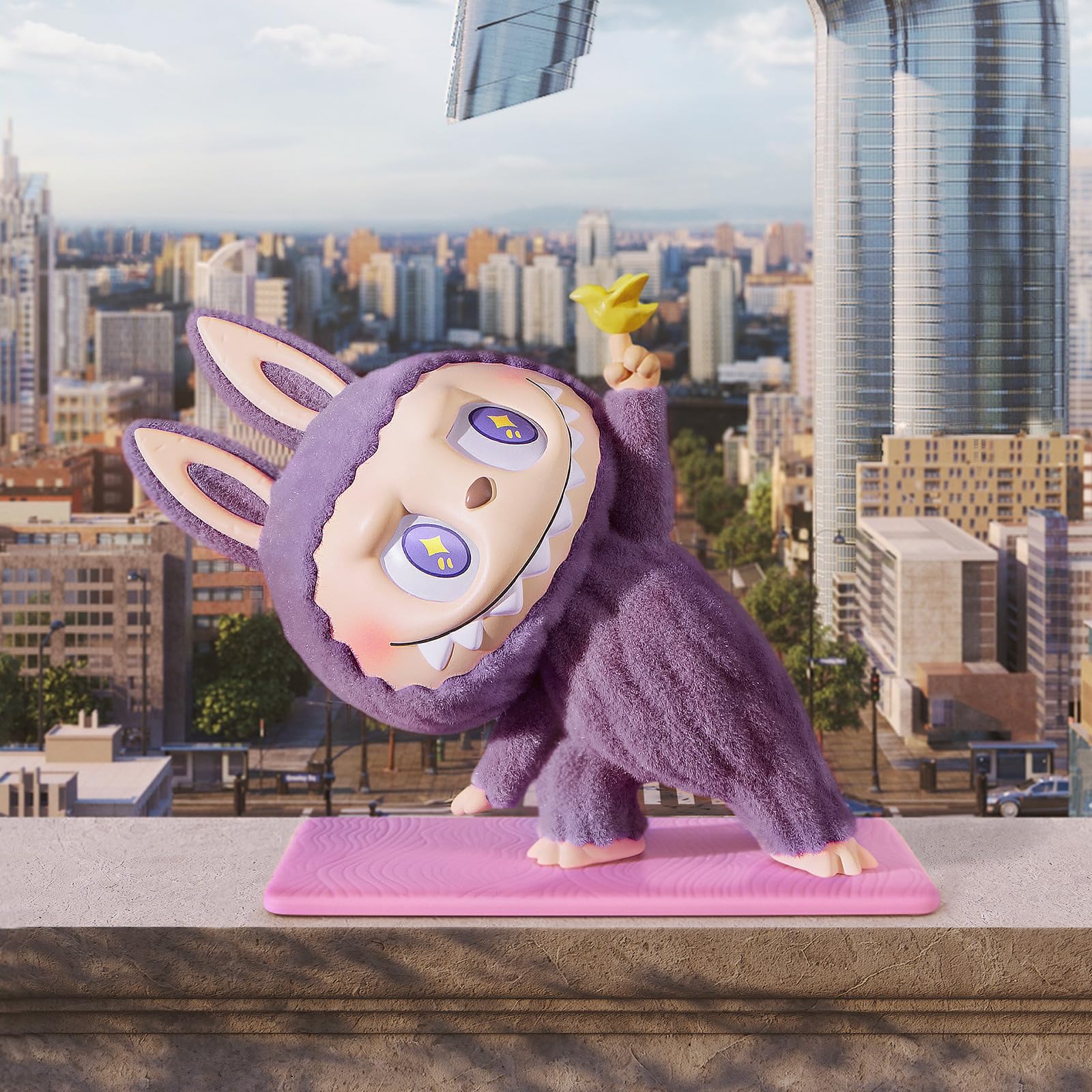 POP MART The Monsters Lazy Yoga figure in a blind box ideal for surprise gifts.